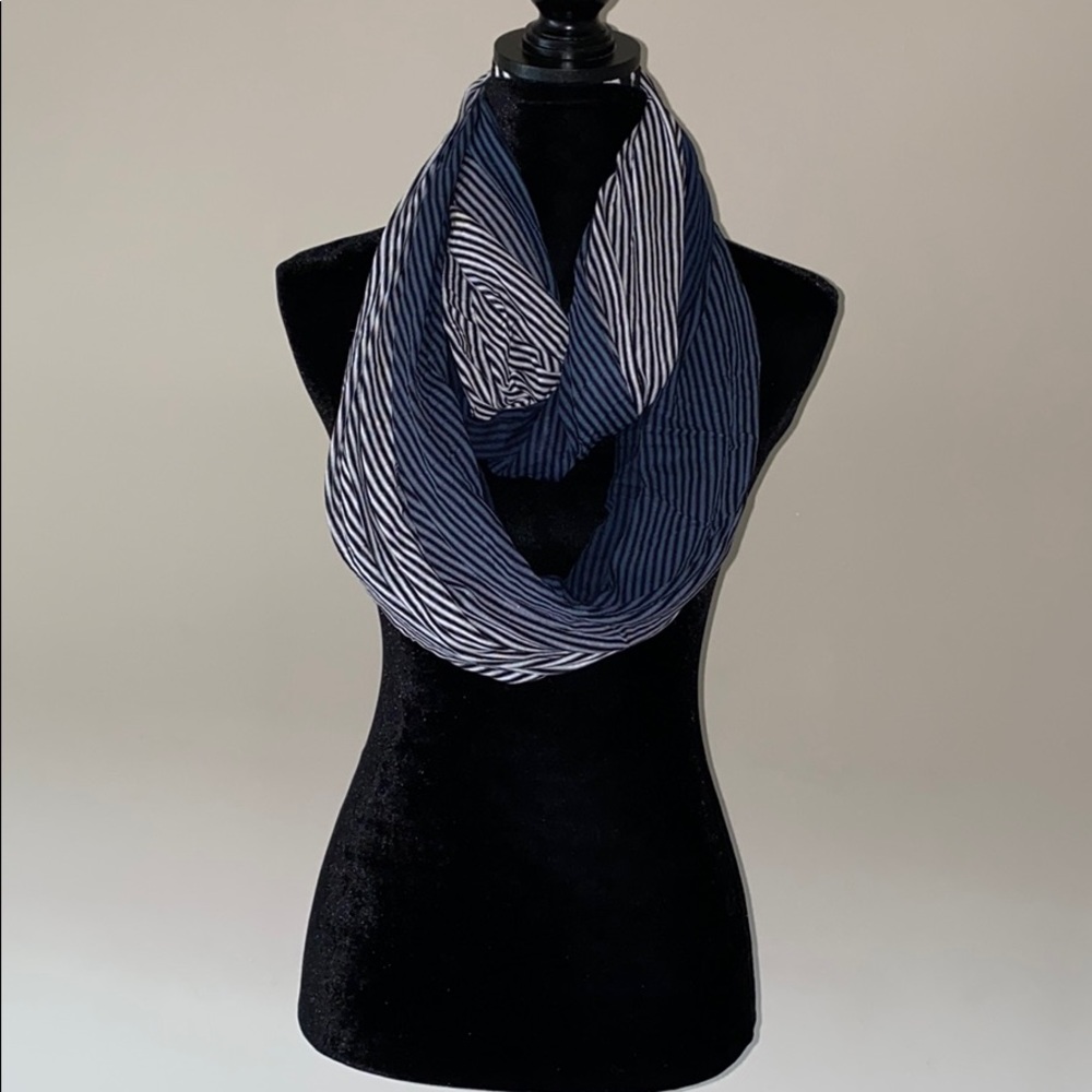 Blue infinity scarf